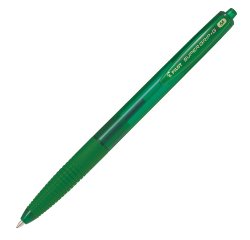 En_boligrafo pilot super grip g verde retractil sujecion de caucho tinta base de aceite