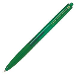 En_boligrafo pilot super grip g verde retractil sujecion de caucho tinta base de aceite