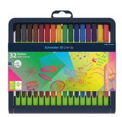 Fineliner Line-Up - punta 0,4mm - colori assortiti - Schneider - astuccio 32 colori