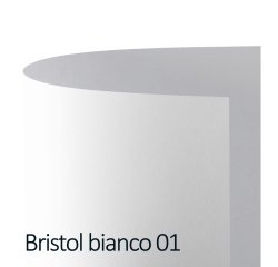 Cartoncino Bristol Color - 50 x 70 cm - 200 gr - bianco 01 - Favini - conf. 25 pezzi