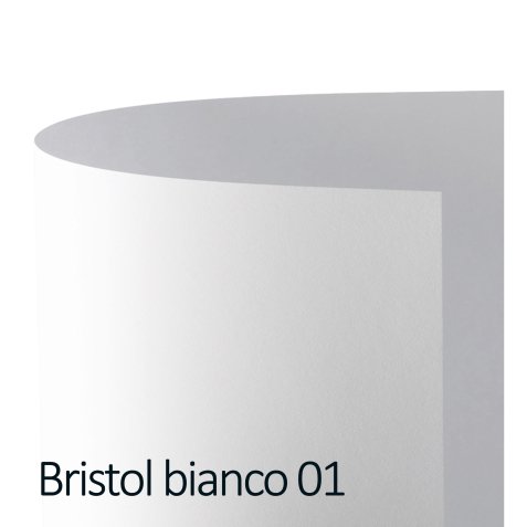 Cartoncino Bristol Color - 50 x 70 cm - 200 gr - bianco 01 - Favini - conf. 25 pezzi