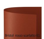 Cartoncino Bristol Color - 50 x 70 cm - 200 gr - rosso scarlatto 61 - Favini - conf. 25 pezzi