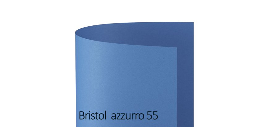 Cartoncino Bristol Color - 50 x 70 cm - 200 gr - azzurro 55 - Favini - conf. 25 pezzi