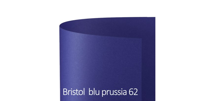 Cartoncino Bristol Color - 50 x 70 cm - 200 gr - blu prussia 62 - Favini - conf. 25 pezzi