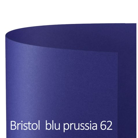 Cartoncino Bristol Color - 50 x 70 cm - 200 gr - blu prussia 62 - Favini - conf. 25 pezzi