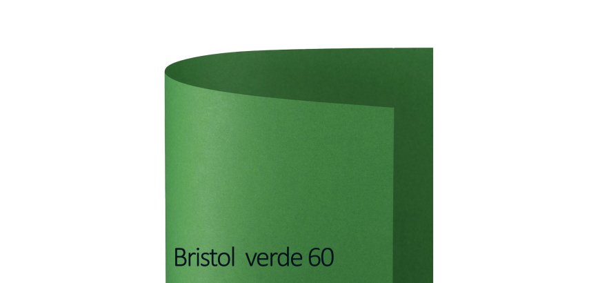 Cartoncino Bristol Color - 50 x 70 cm - 200 gr - verde 60 - Favini - conf. 25 pezzi