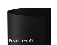 Cartoncino Bristol Color - 50 x 70 cm - 200 gr - nero 63 - Favini - conf. 25 pezzi
