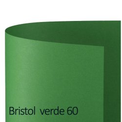 Cartoncino Bristol Color - 70 x 100 cm - 200 gr - verde 60 - Favini - conf. 10 pezzi