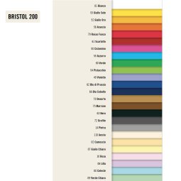 Cartoncino Bristol Color - 70 x 100 cm - 200 gr - pistacchio 54 - Favini - conf. 10 pezzi