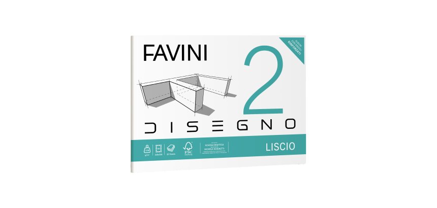 Album Favini 2 - 24 x 33 cm - 110 gr - 20 fogli - liscio - Favini