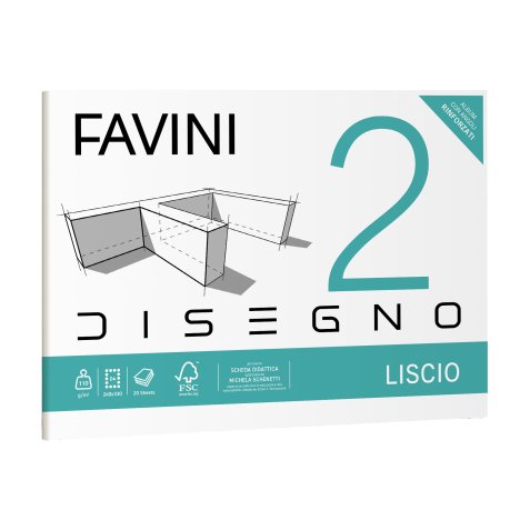 Album Favini 2 - 24x33cm - 110gr - 20 fogli - liscio - Favini