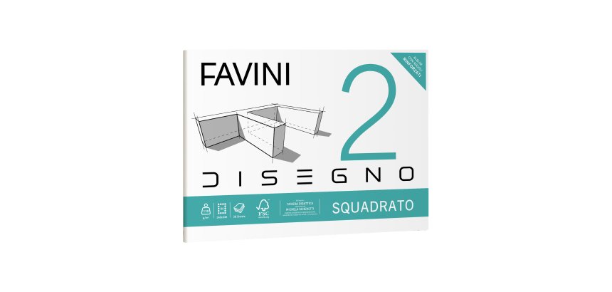 Album Favini 2 - 24 x 33 cm - 110 gr - 20 fogli - liscio squadrato - Favini