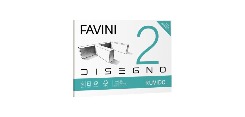 Album Favini 2 - 24 x 33 cm - 110 gr - 20 fogli - ruvido - Favini