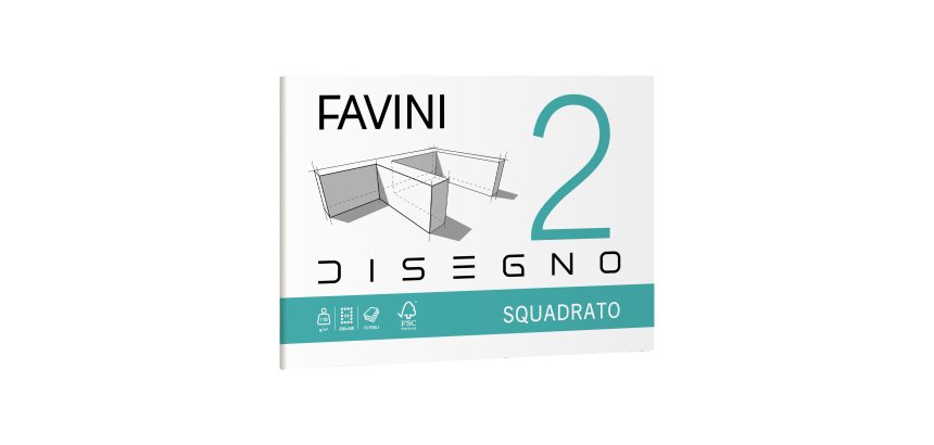 Album Favini 2 - 33 x 48 cm - 110 gr - 10 fogli - liscio squadrato - Favini