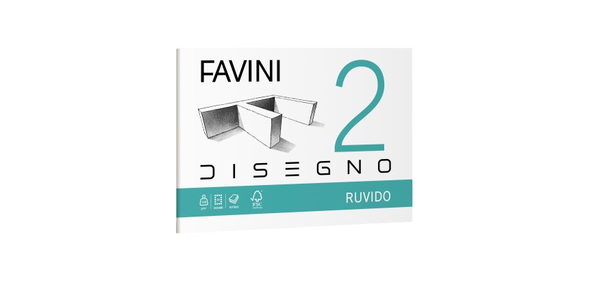 Album Favini 2 - 33 x 48 cm - 110 gr - 10 fogli - ruvido - Favini
