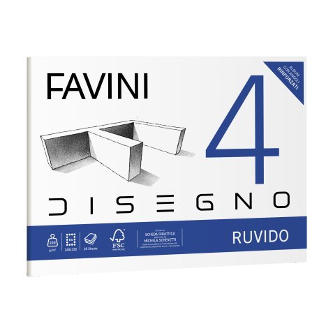 Album Favini 4 - 24x33cm - 220gr - 20 fogli - ruvido - Favini