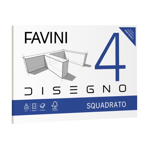 Album Favini 4 - 33x48cm - 220gr - 20 fogli - liscio squadrato - Favini