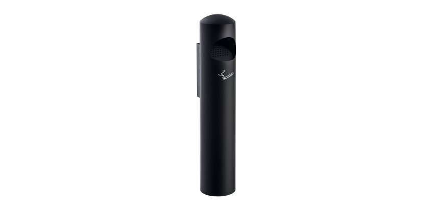 Posacenere murale Birkin - diametro 13 cm - H 65 cm - nero - Medial