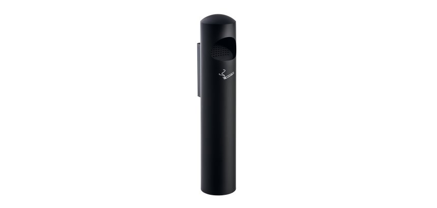 Posacenere murale Birkin - diametro 13 cm - H 65 cm - nero - Medial
