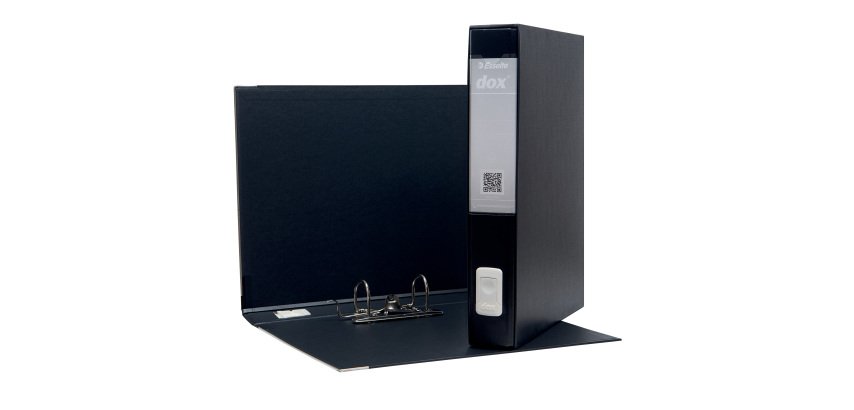 Registratore Dox 5 - dorso 5 cm - protocollo 23 x 34 cm - nero - Esselte Dox