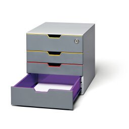 Cassettiera Varicolor  Safe - 28 x 29,2 x 35,6 cm - 4 cassetti - Durable