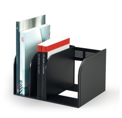 Portariviste Optimo - scomparti regolabili - 30 x 25 x 18 cm - nero - Durable