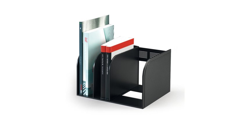 Portariviste Optimo - scomparti regolabili - 30 x 25 x 18 cm - nero - Durable