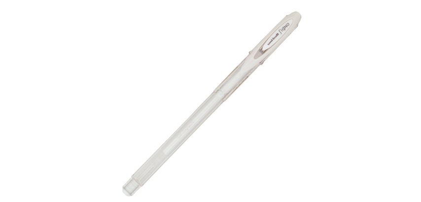 Penna a sfera gel con cappuccio Uni Ball Signo M120 - punta 0,7mm - bianco - Uni Mitsubishi