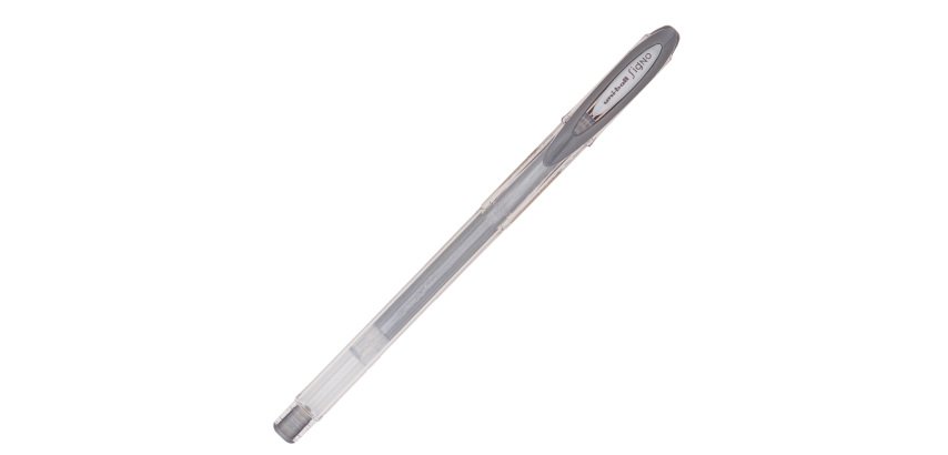 Penna a sfera gel con cappuccio Uni Ball Signo M120  - punta 0,8mm  - argento - Uni Mitsubishi