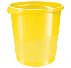Cestino gettacarte Europost VIVIDA - 25,8 x 28,5 cm - altezza 32,2 cm - 14 L - giallo - Esselte