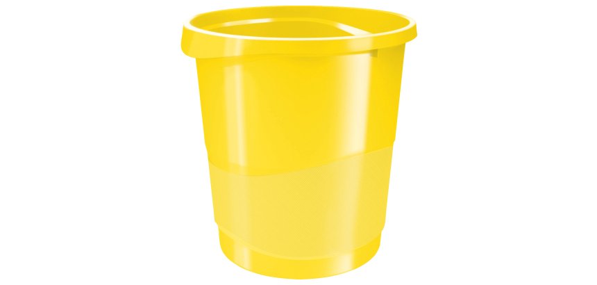 Cestino gettacarte Europost VIVIDA - 25,8 x 28,5 cm - altezza 32,2 cm - 14 L - giallo - Esselte