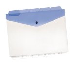Buste a foratura universale con bottone e separatori - A4 - trasparente - Beautone - conf. 5 pezzi
