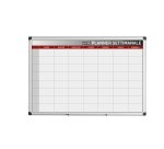Planner magnetico settimanale - 90 x 60 cm - silver - Bi-Office