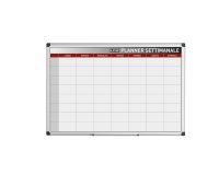 Planner magnetico settimanale - 90 x 60 cm - silver - Bi-Office