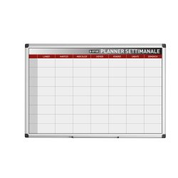 Planner magnetico settimanale - 90 x 60 cm - silver - Bi-Office