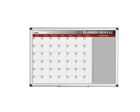 Planner magnetico mensile - 90 x 60 cm - silver - Bi-Office