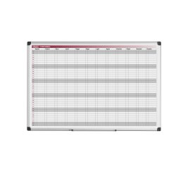 Planner magnetico annuale - 90 x 60 cm - silver - Bi-Office