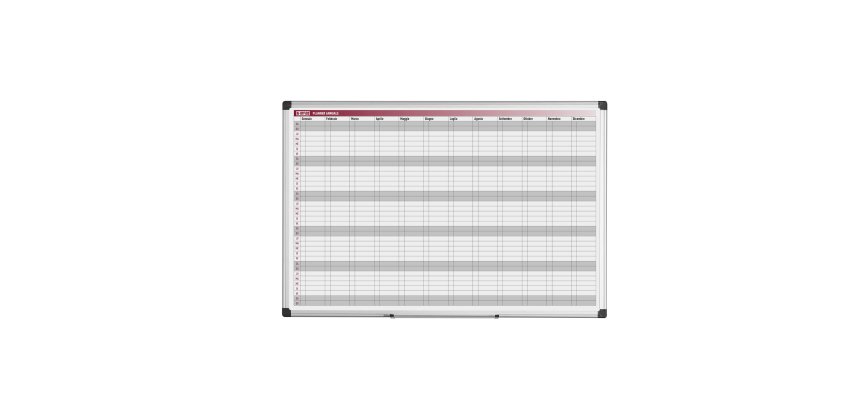 Planner magnetico annuale - 90 x 60 cm - silver - Bi-Office
