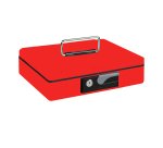 Cassetta portavalori Deluxe - 23 x 18,5 x 8 cm - rosso - Iternet