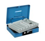 Cassetta portavalori Deluxe - 30 x 23 x 8 cm - blu - Iternet