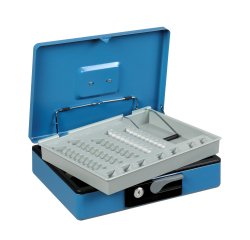 Cassetta portavalori Deluxe - 30x23x8 cm - blu - Iternet