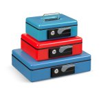 Cassetta portavalori Deluxe - 30 x 23 x 8 cm - rosso - Iternet