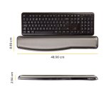 Fellowes Keyboard Wrist Rest - Premium Gel Wrist Rest with Non Skid Rubber Base - Adjustable Ergonomic Wrist Support for Computer, Laptop, Home Office Use - Black