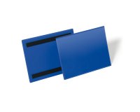 Buste identificative magnetiche - A5 orizzontale - blu - Durable - conf. 50 pezzi