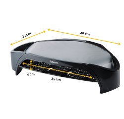 Supporto monitor plus - vaschetta e scomparti - Fellowes