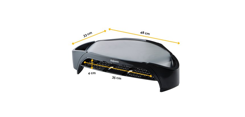 Supporto monitor plus - vaschetta e scomparti - Fellowes