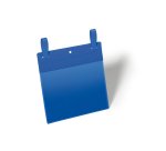 Buste identificative - con fascette di aggancio - A5 orizzontale - blu - Durable - conf. 50 pezzi