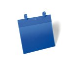 Buste identificative - con fascette di aggancio - A4 orizzontale - blu - Durable - conf. 50 pezzi