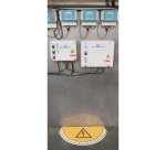 Adesivo segnalatore Take Care - da terra - "rischio elettrico - 70 x 35 cm - CEP