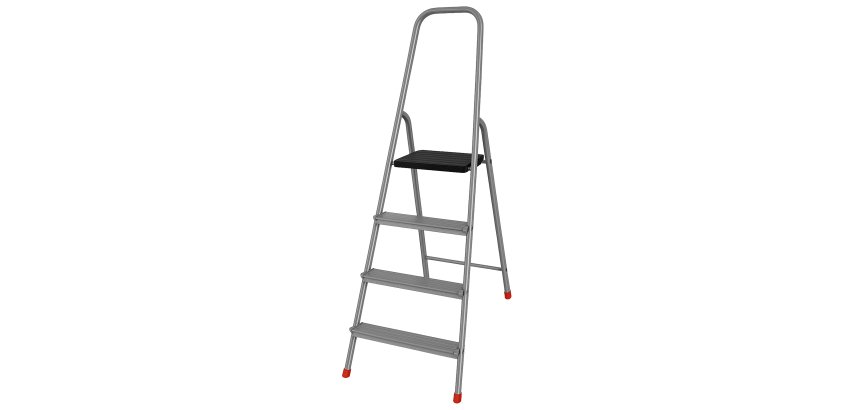 Scala domestica Stella Basic - 4 gradini - alluminio - Marchetti